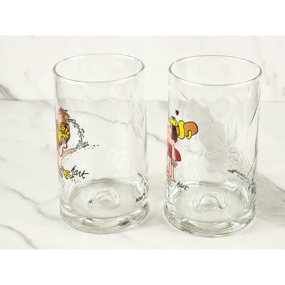 B.C. Ice Age Comic Collector Drinking Clear Glass 12oz Arby's 1981 x2 Vintage - Picture 5 of 13